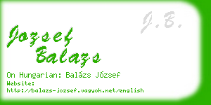 jozsef balazs business card